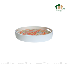 Khay tròn sơn mài