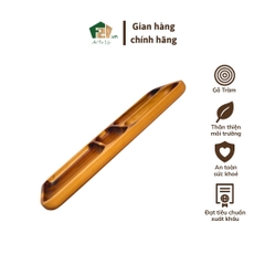 Dĩa chữ nhật chia ngăn gỗ tràm