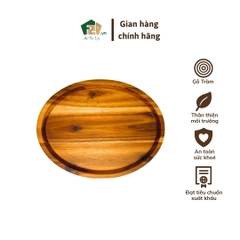 Dĩa oval gỗ tràm