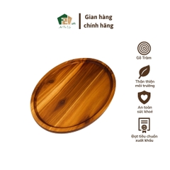 Dĩa oval gỗ tràm