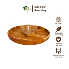 Khay tròn gỗ tràm