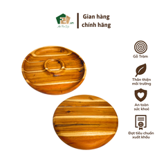 Khay tròn gỗ tràm