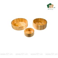 Tô tròn thành đứng gỗ tự nhiên vân sóng độc bản