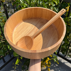 Tô tròn thành đứng gỗ tự nhiên vân sóng độc bản