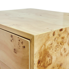 Bàn chữ nhật decor bốn chân vân burl độc đáo