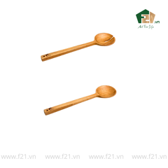 Bộ 2 muỗng nĩa gỗ tự nhiên size đại