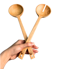 Bộ 2 muỗng nĩa gỗ tự nhiên size đại