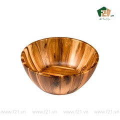 Tô tròn thành vát gỗ tự nhiên vân sóng độc bản