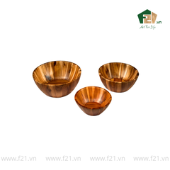 Tô tròn thành vát gỗ tự nhiên vân sóng độc bản