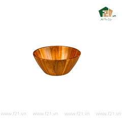 Tô tròn thành vát gỗ tự nhiên vân sóng độc bản