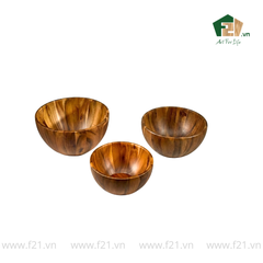 Tô tròn thành bầu gỗ tự nhiên vân sóng độc bản