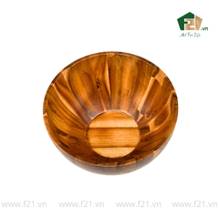 Tô tròn thành bầu gỗ tự nhiên vân sóng độc bản