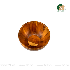 Tô tròn thành bầu gỗ tự nhiên vân sóng độc bản