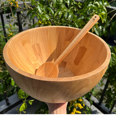 Tô tròn thành bầu gỗ tự nhiên vân sóng độc bản