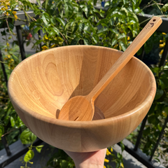 Tô tròn thành bầu gỗ tự nhiên vân sóng độc bản