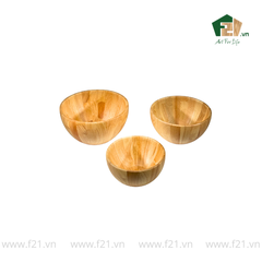 Tô tròn thành bầu gỗ tự nhiên vân sóng độc bản