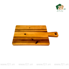 Thớt chữ nhật gỗ tự nhiên có tay cầm cổ điển kiểu Pháp