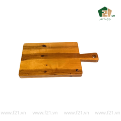 Thớt chữ nhật gỗ tự nhiên có tay cầm cổ điển kiểu Pháp