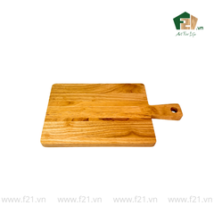 Thớt chữ nhật gỗ tự nhiên có tay cầm cổ điển kiểu Pháp