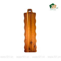 Thớt chữ nhật gỗ tự nhiên viền lượn sóng phong cách Châu Âu