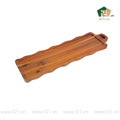 Thớt chữ nhật gỗ tự nhiên viền lượn sóng phong cách Châu Âu