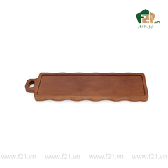 Thớt chữ nhật gỗ tự nhiên viền lượn sóng phong cách Châu Âu