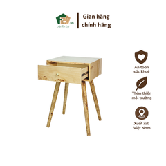 Bàn chữ nhật decor bốn chân vân burl độc đáo