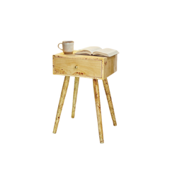 Bàn chữ nhật decor bốn chân vân burl độc đáo