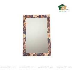 Gương treo chữ nhật sơn mài hoa văn nổi bật