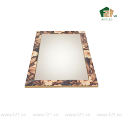 Gương treo chữ nhật sơn mài hoa văn nổi bật