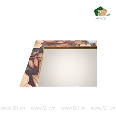 Gương treo chữ nhật sơn mài hoa văn nổi bật