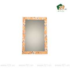 Gương treo chữ nhật sơn mài hoa văn nổi bật