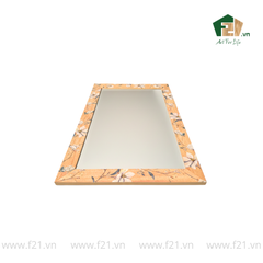 Gương treo chữ nhật sơn mài hoa văn nổi bật