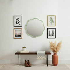 Gương treo gỗ lượn sóng thiết kế cách điệu tinh tế