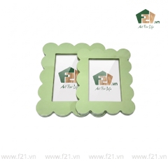 Khung hình chữ nhật gỗ viền lượn sóng mềm mại