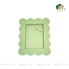 Khung hình chữ nhật gỗ viền lượn sóng mềm mại