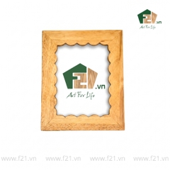 Khung hình chữ nhật gỗ viền lượn sóng mềm mại