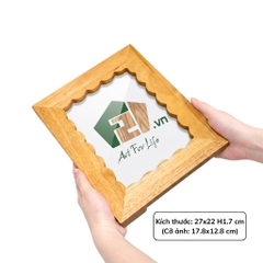 Khung hình chữ nhật gỗ viền lượn sóng mềm mại