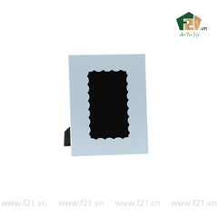 Khung tranh chữ nhật gỗ sơn mài viền lượn sóng mềm mại