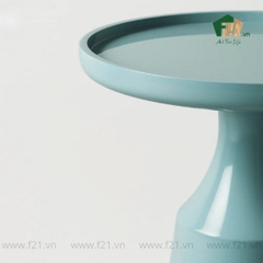 Bàn phụ tròn sơn mài chân dáng chữ A