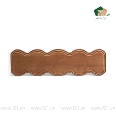Thớt chữ nhật gỗ tự nhiên có tay cầm viền lượn sóng