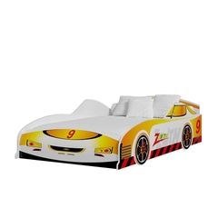 Giường Đơn Trẻ Em Ô Tô Vàng