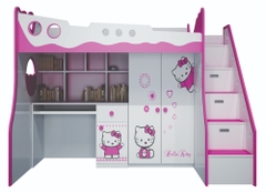 Giường Tầng Trẻ Em Hello Kitty 3 Trong 1
