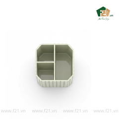 Bộ văn phòng phẩm gỗ sơn mài xanh ngọc kẻ sọc nổi