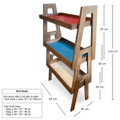 Kệ Khay Chân Đứng 3 Tầng