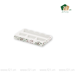 Bộ văn phòng phẩm gỗ sơn mài lá nguyệt quế cách điệu