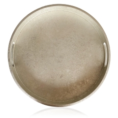 Khay Tròn Dán Bạc Vụn