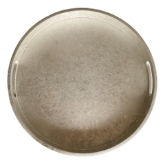 Khay Tròn Dán Bạc Vụn