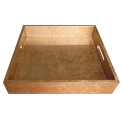 Khay Vuông Dán Bạc Vụn