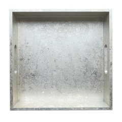 Khay Vuông Dán Bạc Vụn